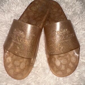 Coach Sparkling Slide Sandals - Gold